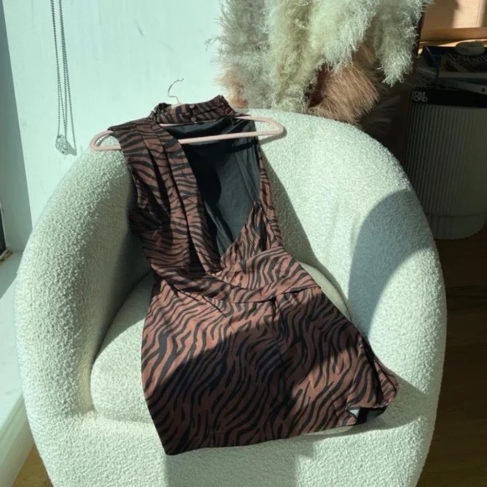 Misha Lexia Animal-Print Mini Dress - Picture 3 of 7